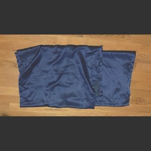 Two navy curtain panels